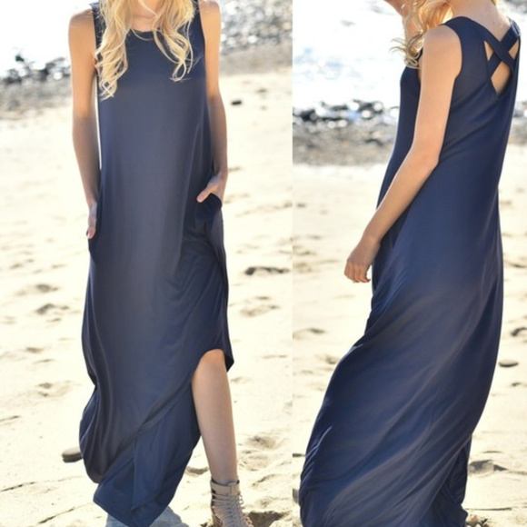 Dresses & Skirts - *ONE LEFT*   Soft Criss Cross Back Maxi Dress